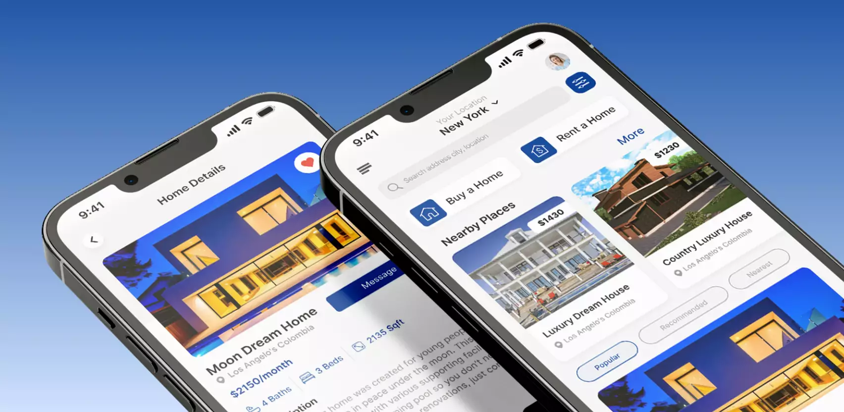 Custom Mobile app UI design