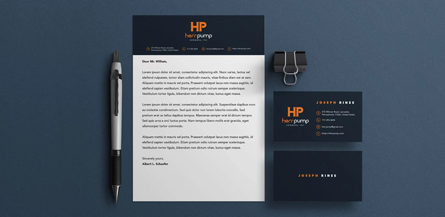 Professional branding design with clean layout and cohesive visual identity