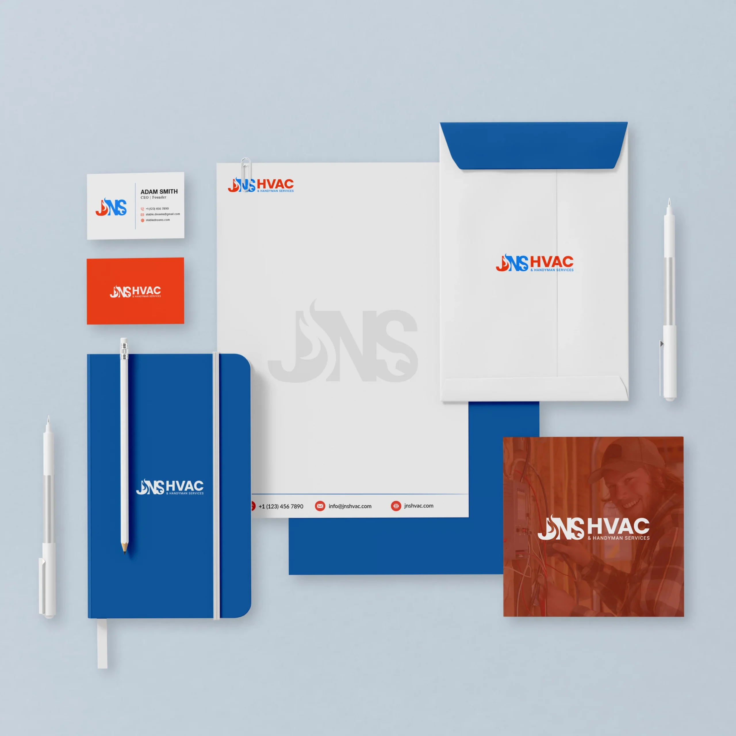 Modern branding design with bold typography and clean layout