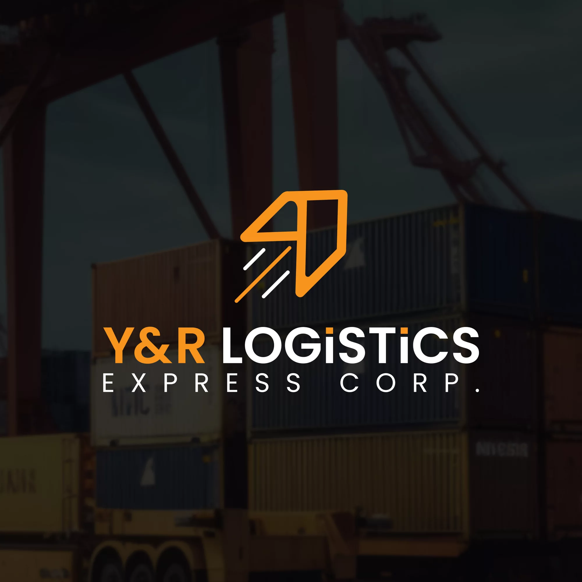 Modern minimalist logistics company logo with bold typography