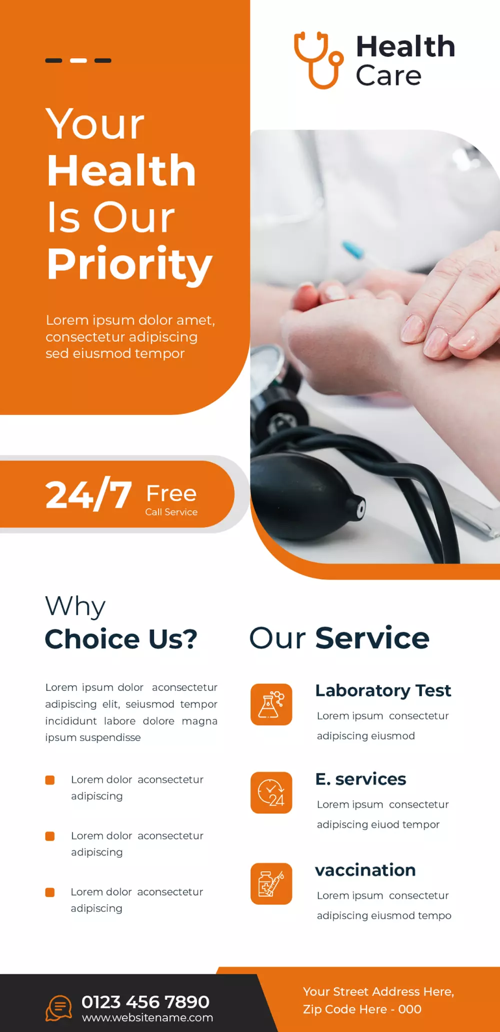 Event roll-up banner with high-impact visuals and promotional messaging