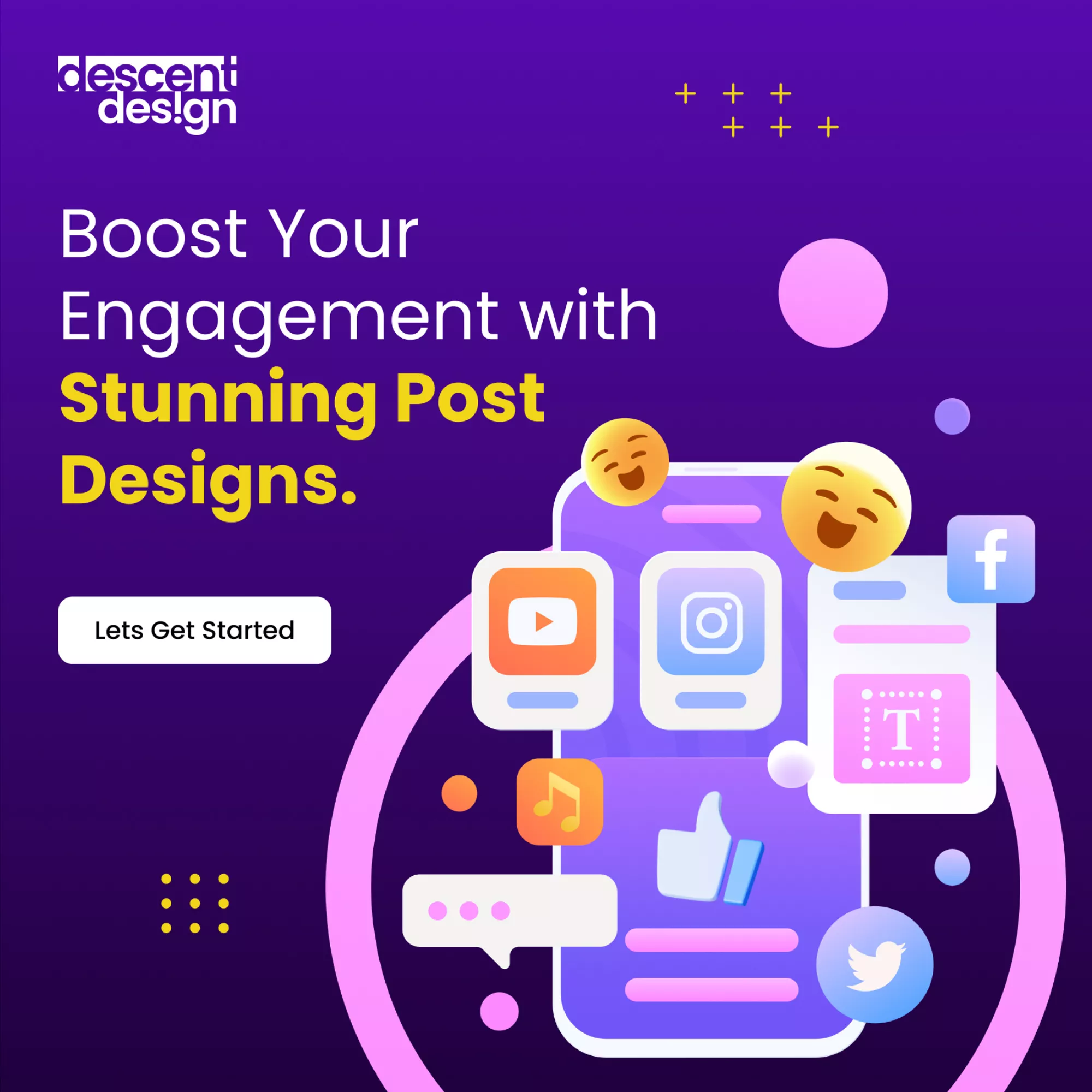 Custom social media post design with eye-catching layout and brand colors