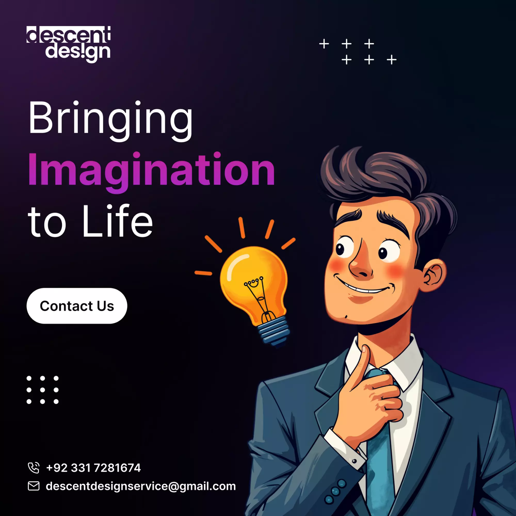 Creative social media graphic featuring custom illustrations and artistic layout