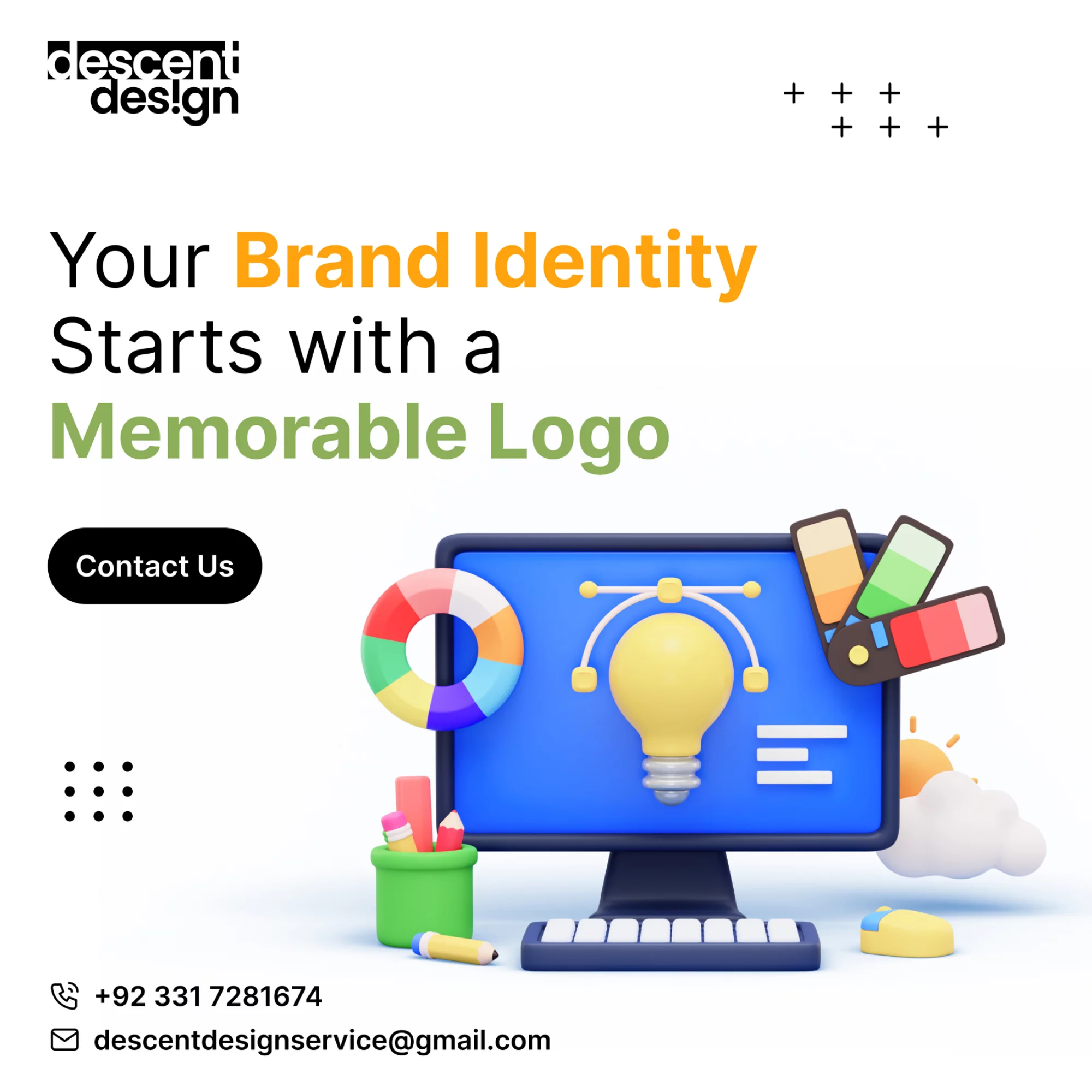 Branded social media post highlighting unique and stylish logo design
