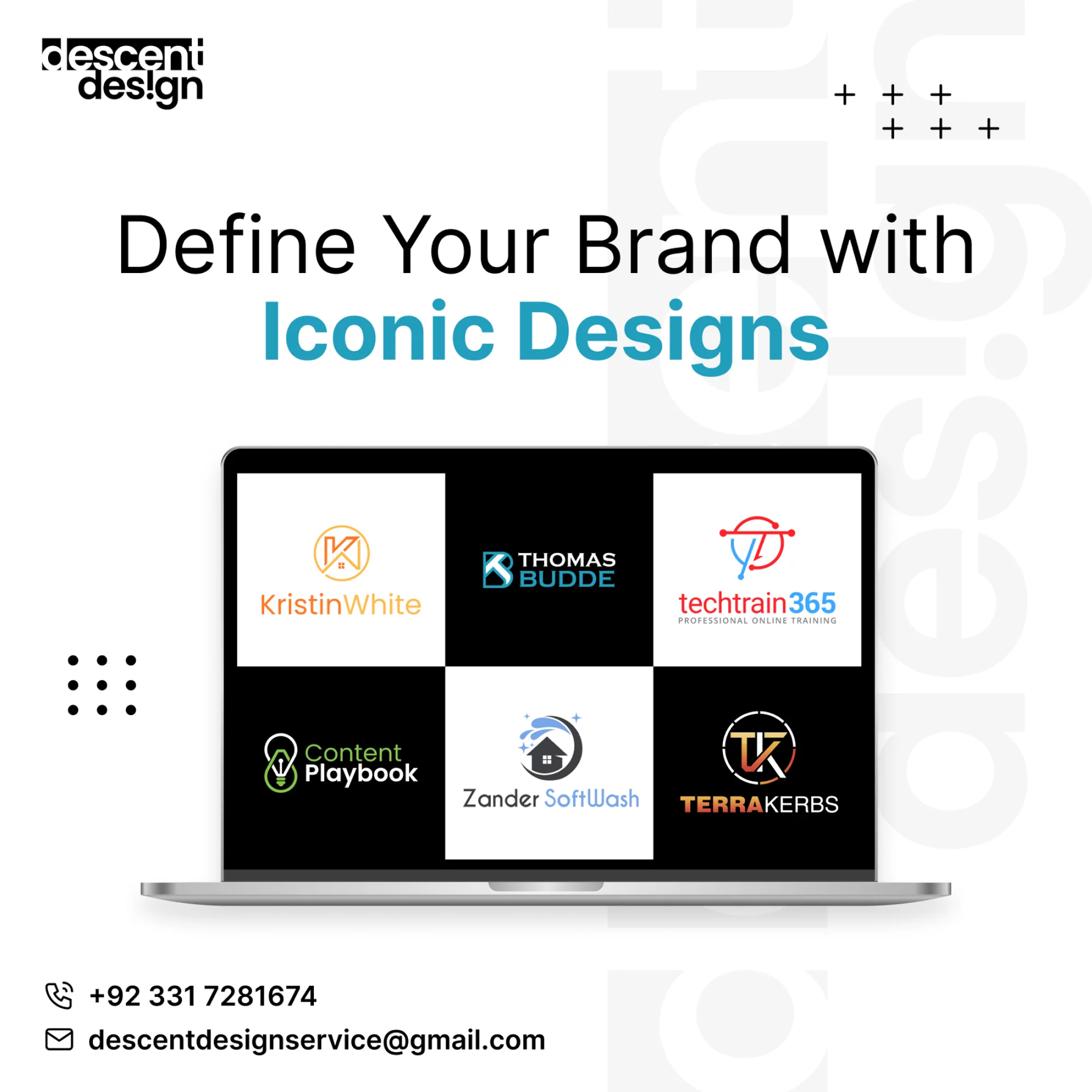 Creative logo design showcased in a professional social media graphic