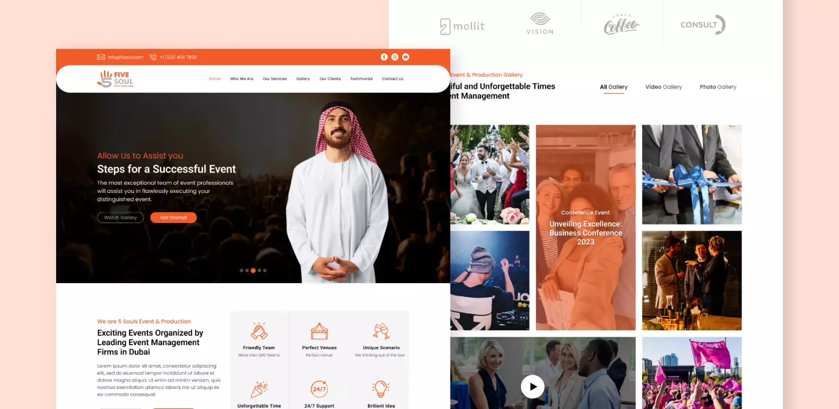 Modern and clean web design with a focus on clarity and user experience