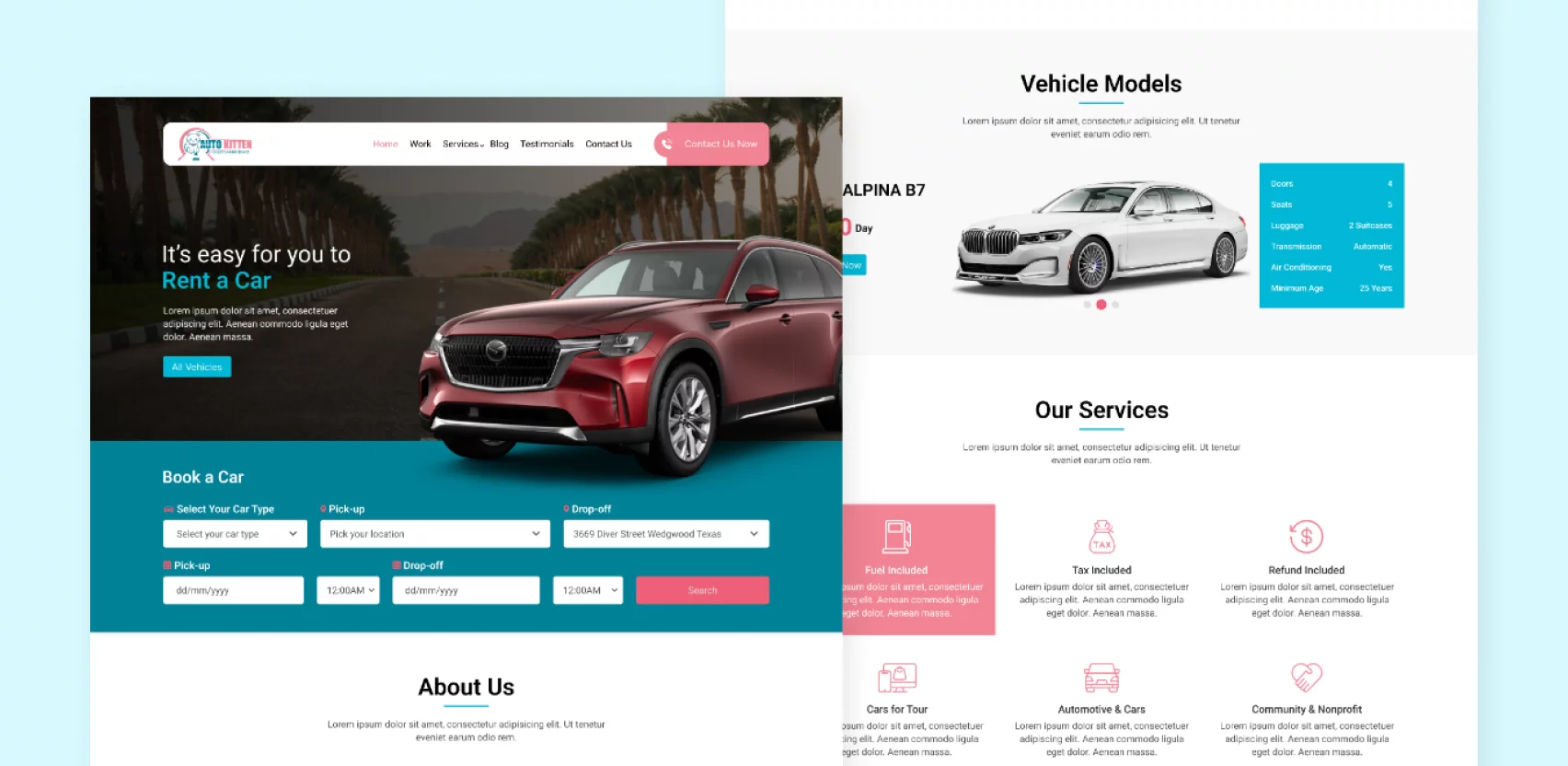 Custom professional website design with clean layout and modern branding
