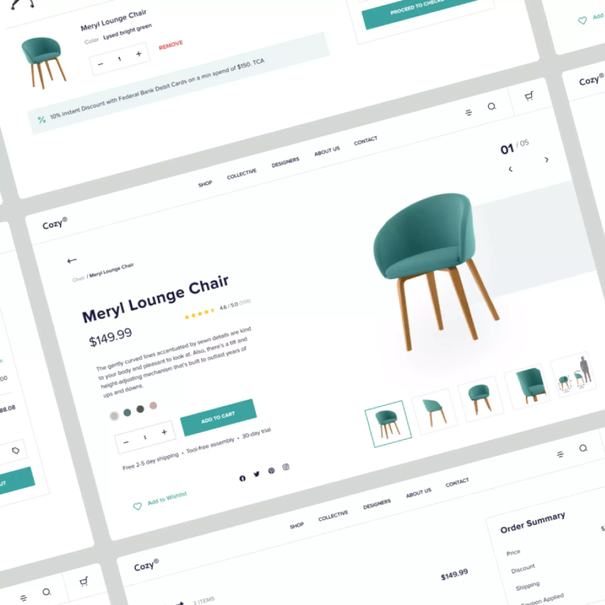 Clean, minimal web design with white space, simple layout, and modern typography